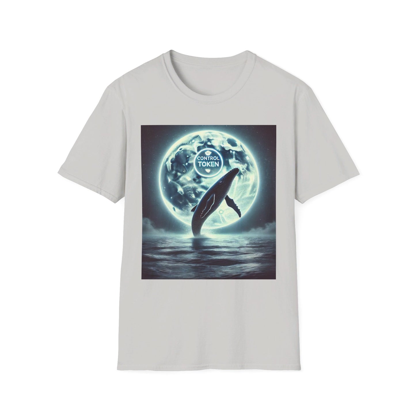 Control Token (Moon Whale front)Unisex Softstyle T-Shirt