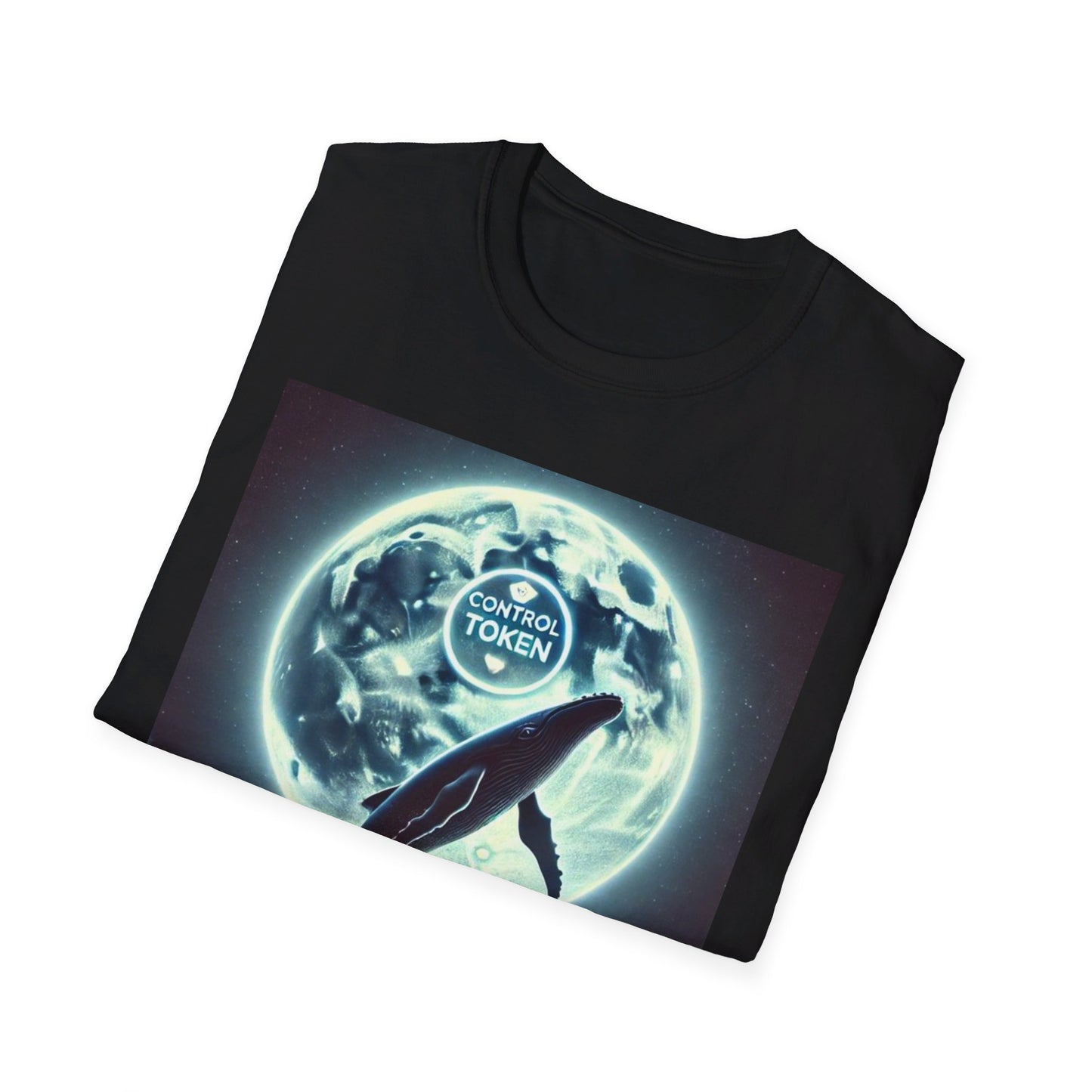 Control Token (Moon Whale front)Unisex Softstyle T-Shirt
