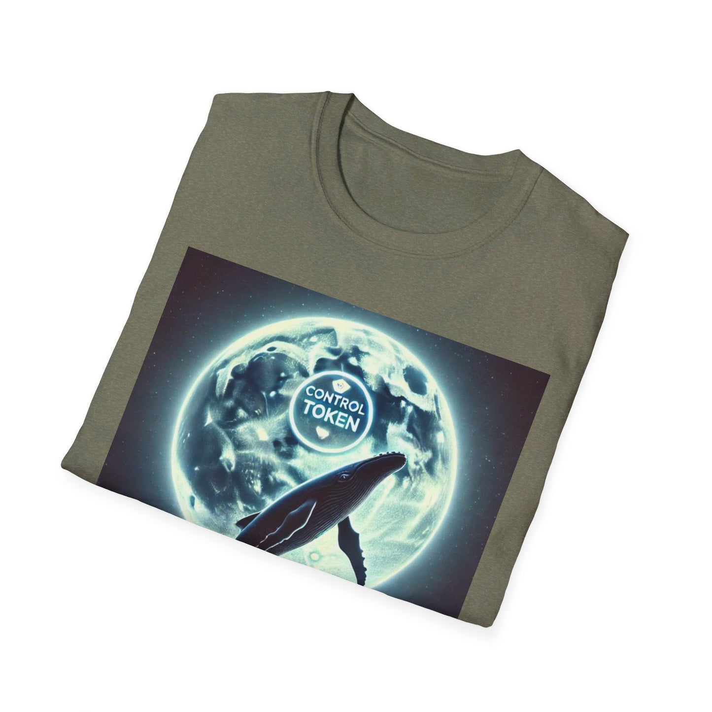 Control Token (Moon Whale front)Unisex Softstyle T-Shirt