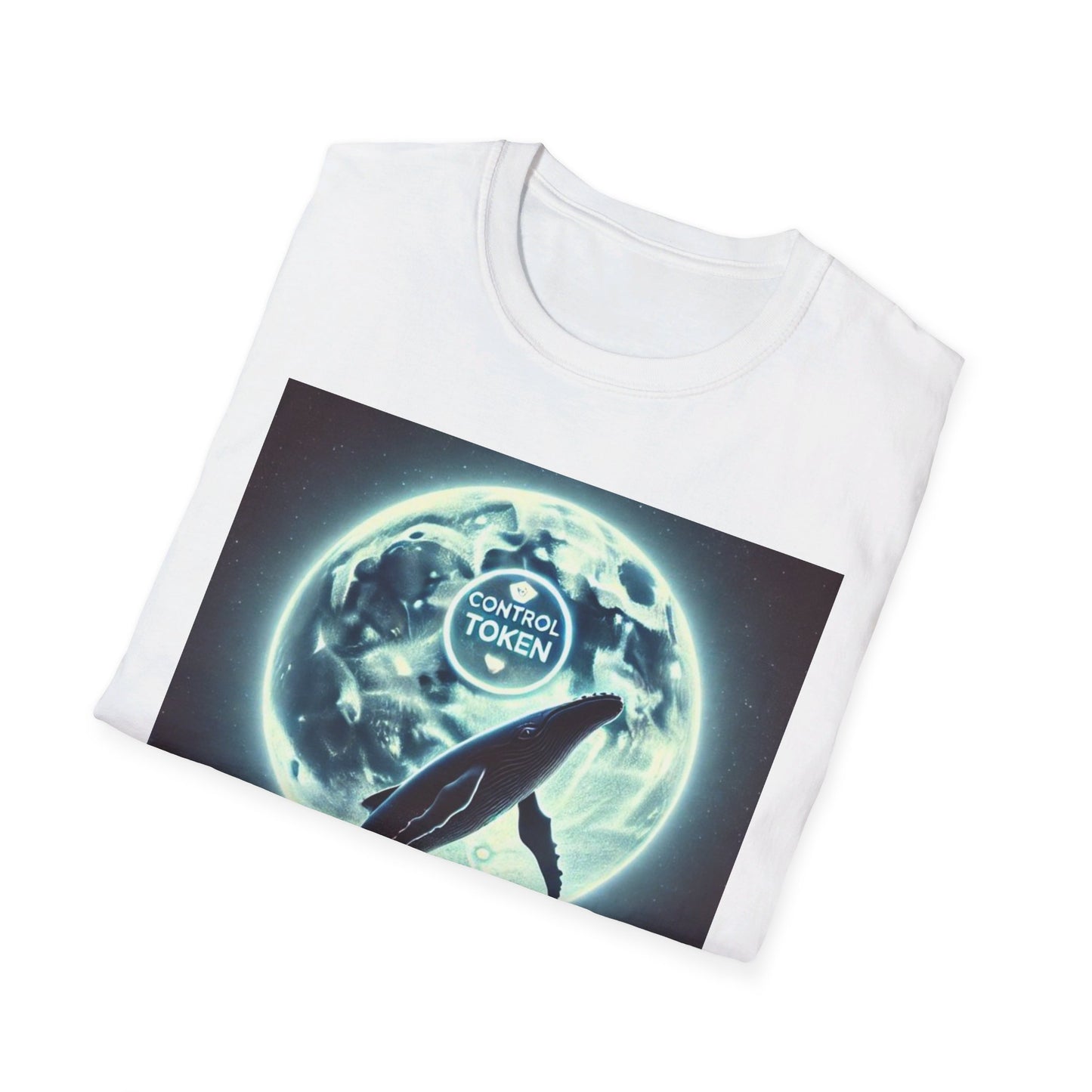 Control Token (Moon Whale front)Unisex Softstyle T-Shirt