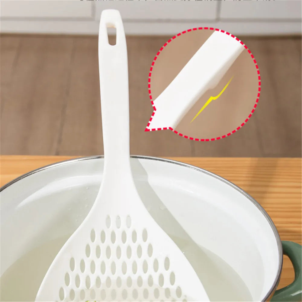 35cm Japanese-style Noodles Colander Cooking Utensils Fruit Spoons for Kitchen Drainer Sieve Food Long Handle Net Spoon