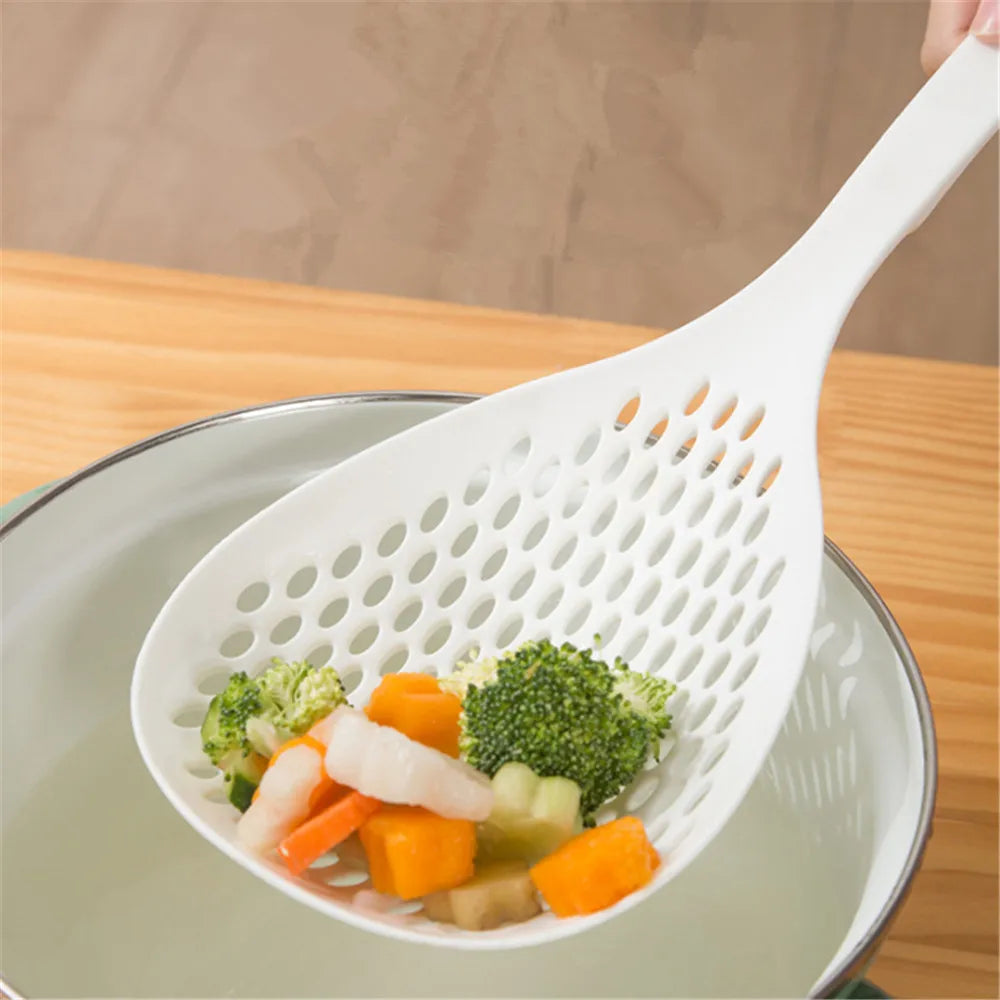35cm Japanese-style Noodles Colander Cooking Utensils Fruit Spoons for Kitchen Drainer Sieve Food Long Handle Net Spoon