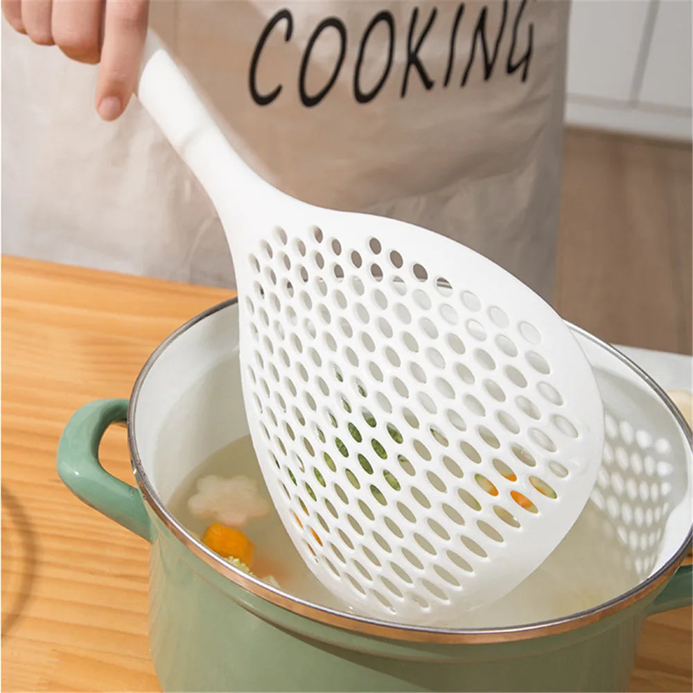 35cm Japanese-style Noodles Colander Cooking Utensils Fruit Spoons for Kitchen Drainer Sieve Food Long Handle Net Spoon