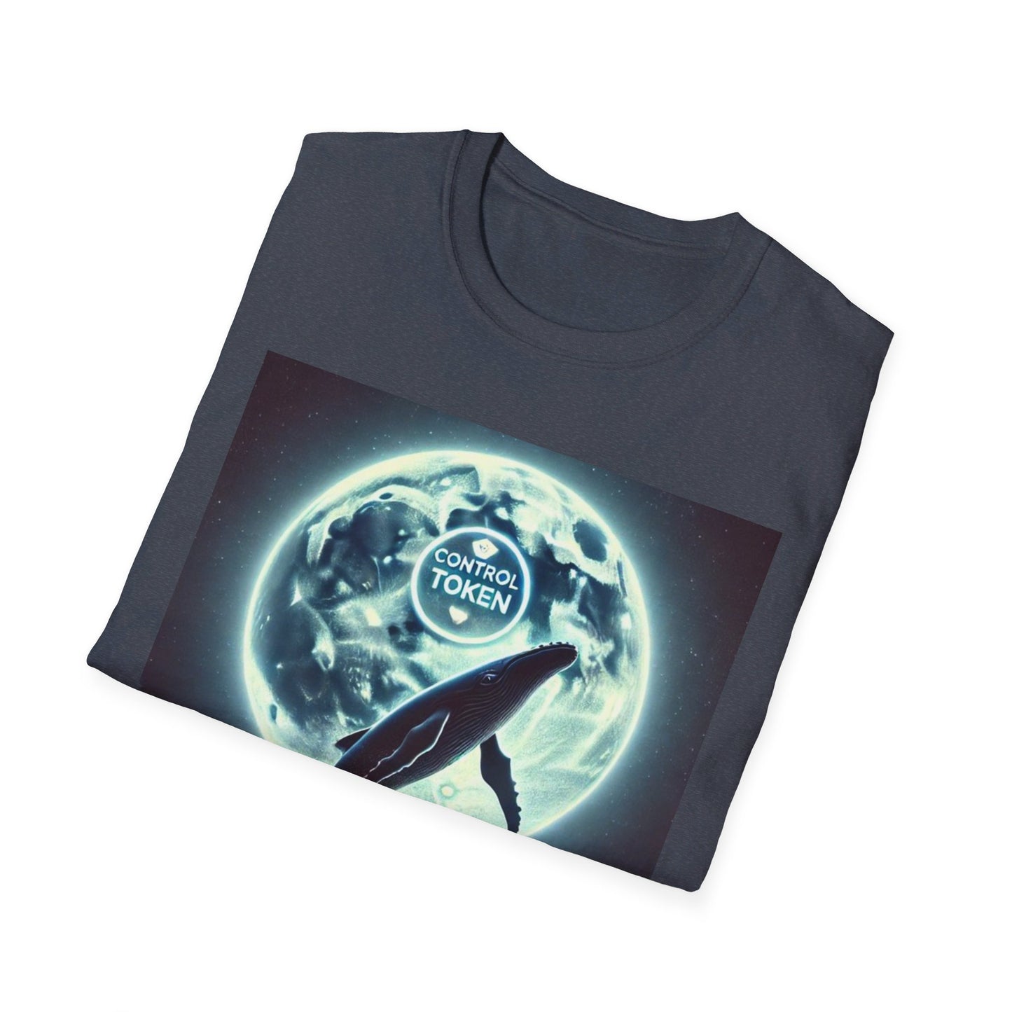 Control Token (Moon Whale front)Unisex Softstyle T-Shirt