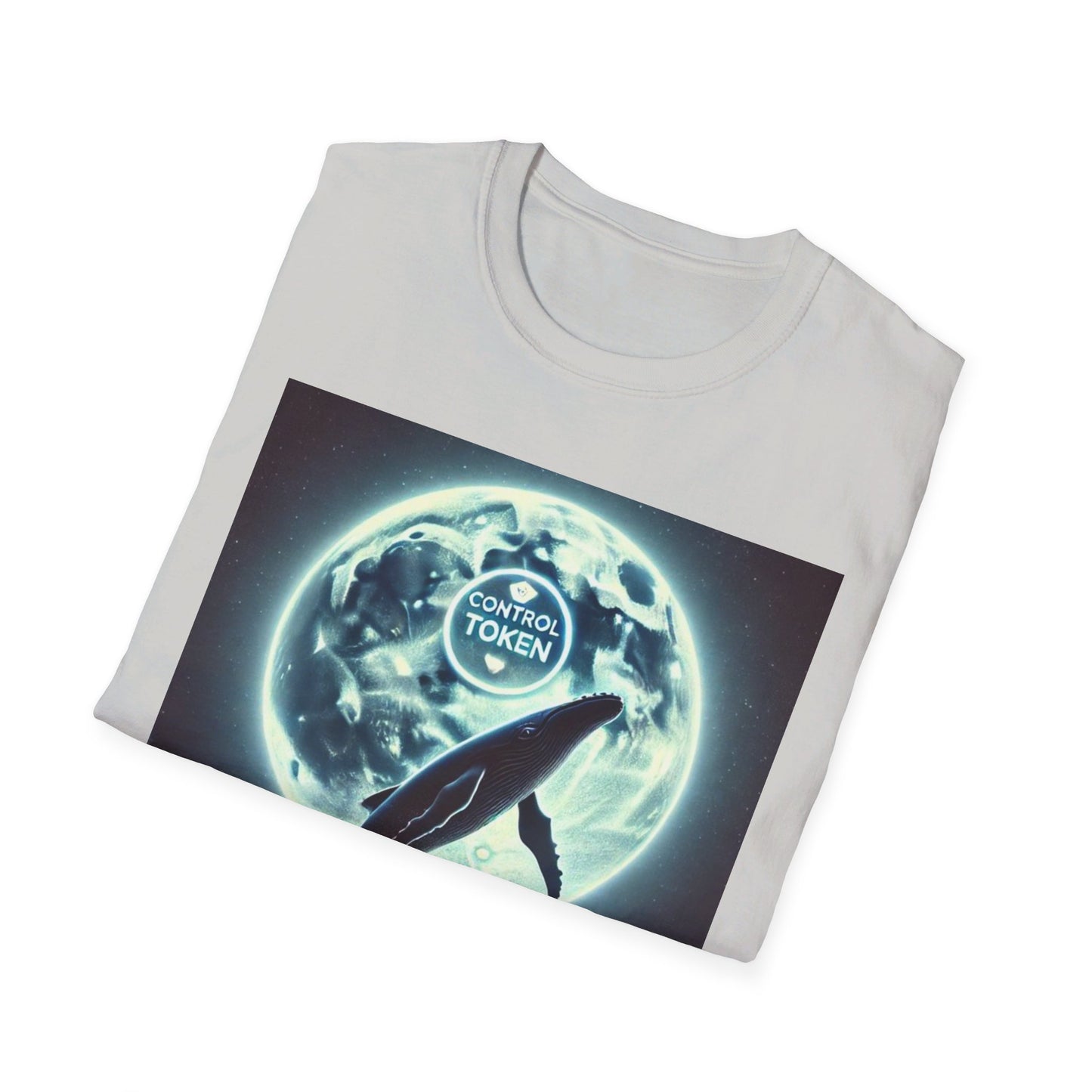 Control Token (Moon Whale front)Unisex Softstyle T-Shirt