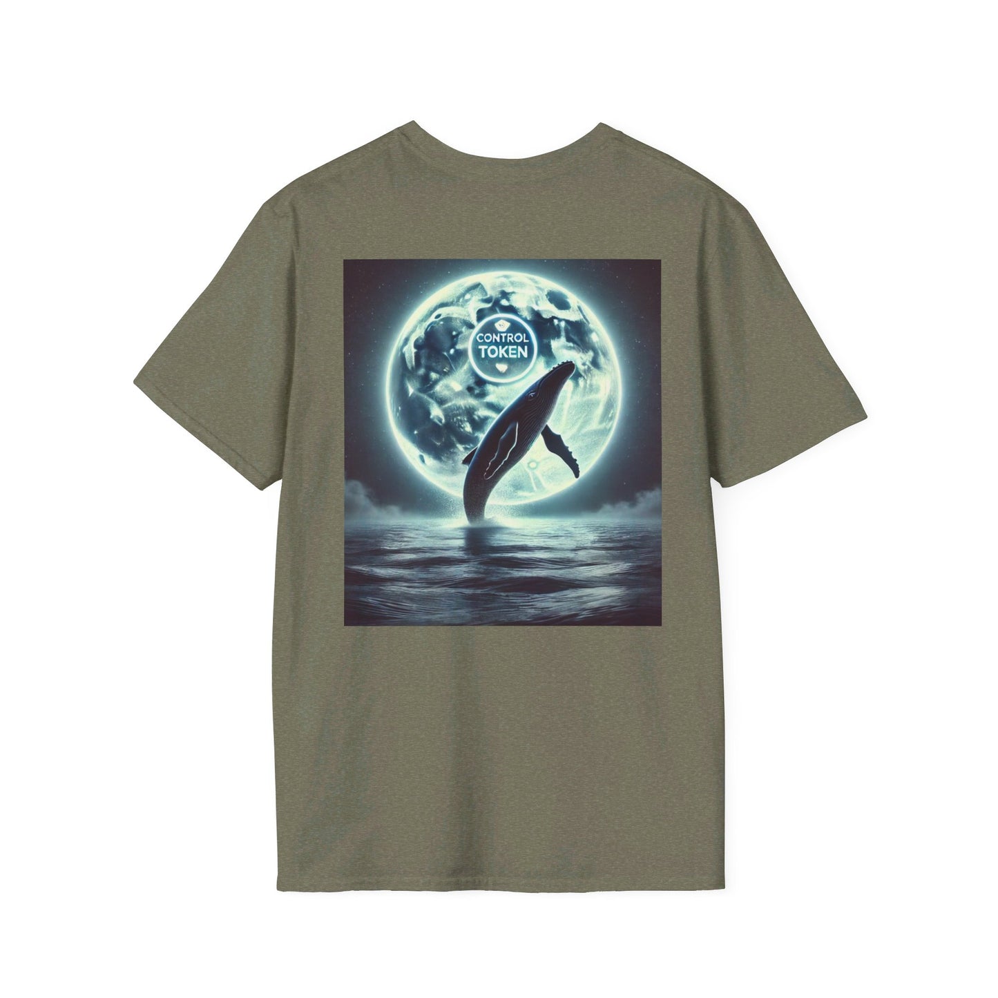 Control Token (Moon Whale back)Unisex Softstyle T-Shirt