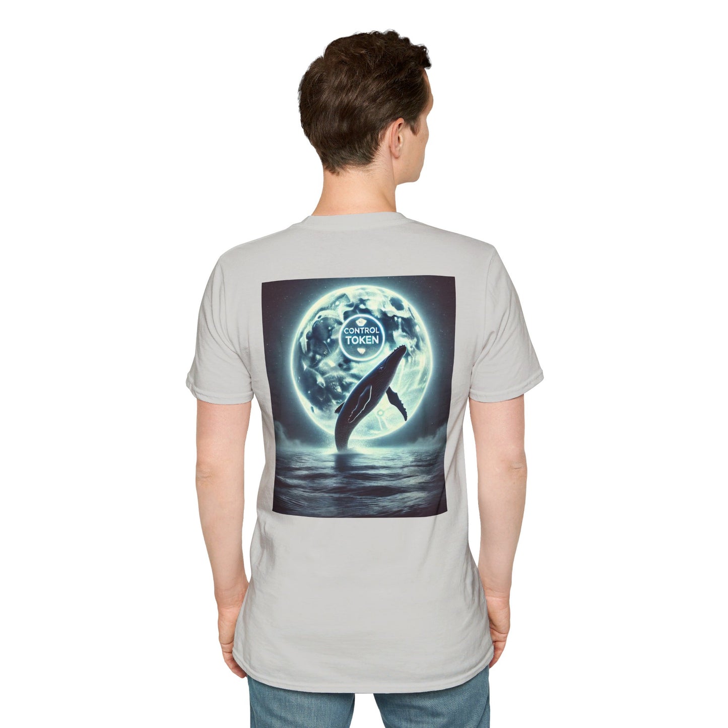 Control Token (Moon Whale back)Unisex Softstyle T-Shirt