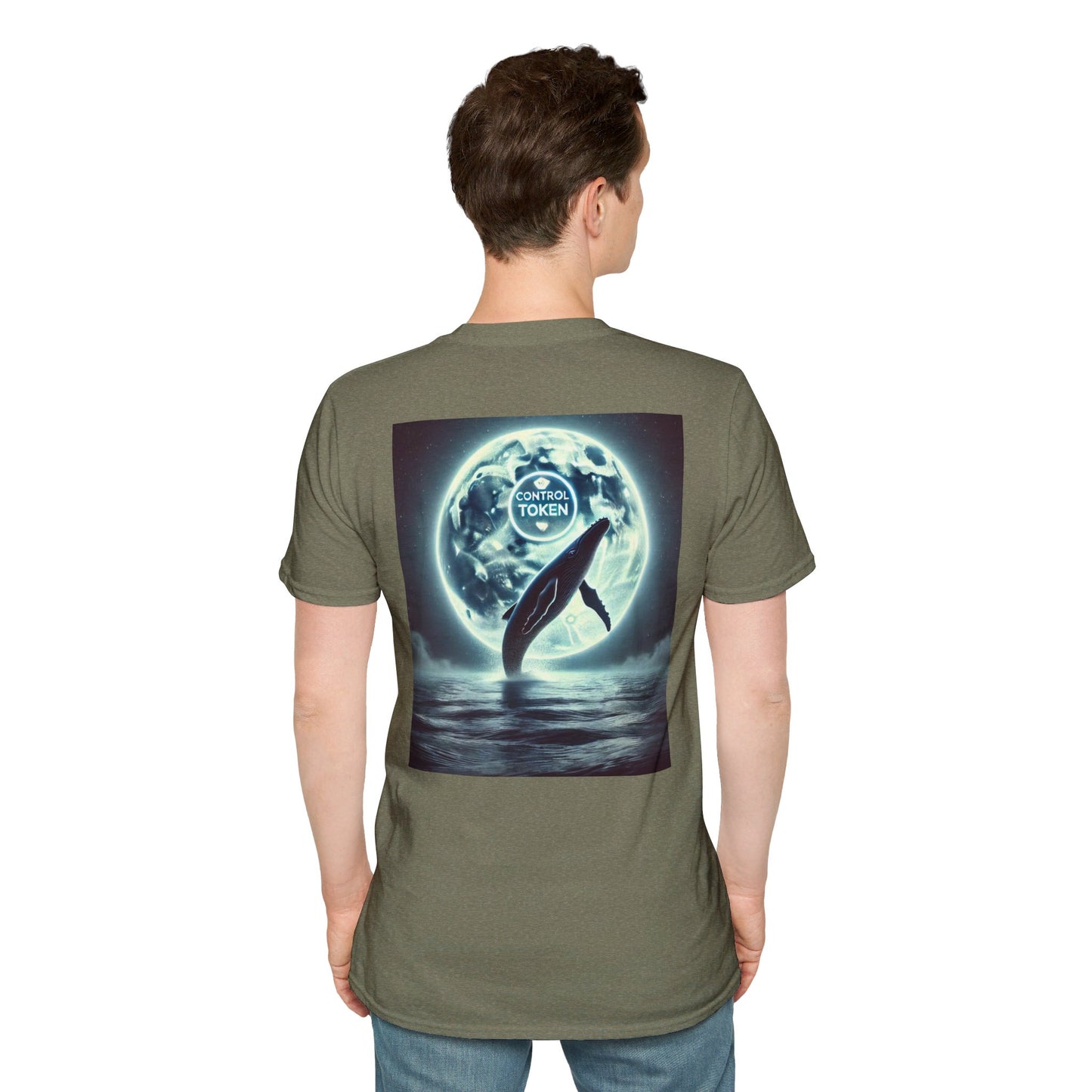 Control Token (Moon Whale back)Unisex Softstyle T-Shirt