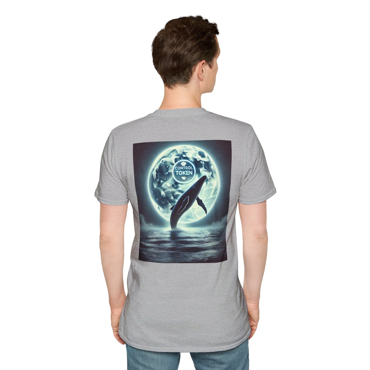 Control Token (Moon Whale back)Unisex Softstyle T-Shirt