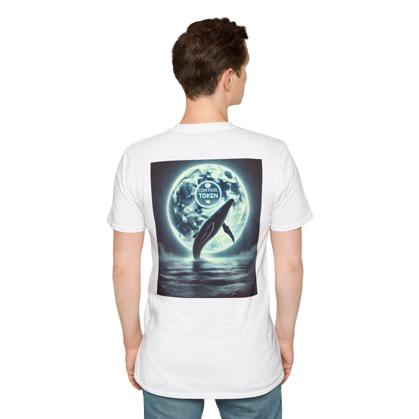 Control Token (Moon Whale back)Unisex Softstyle T-Shirt