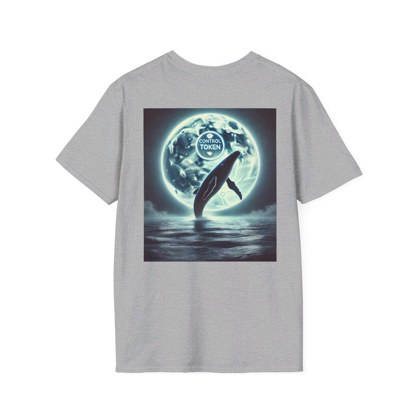 Control Token (Moon Whale back)Unisex Softstyle T-Shirt