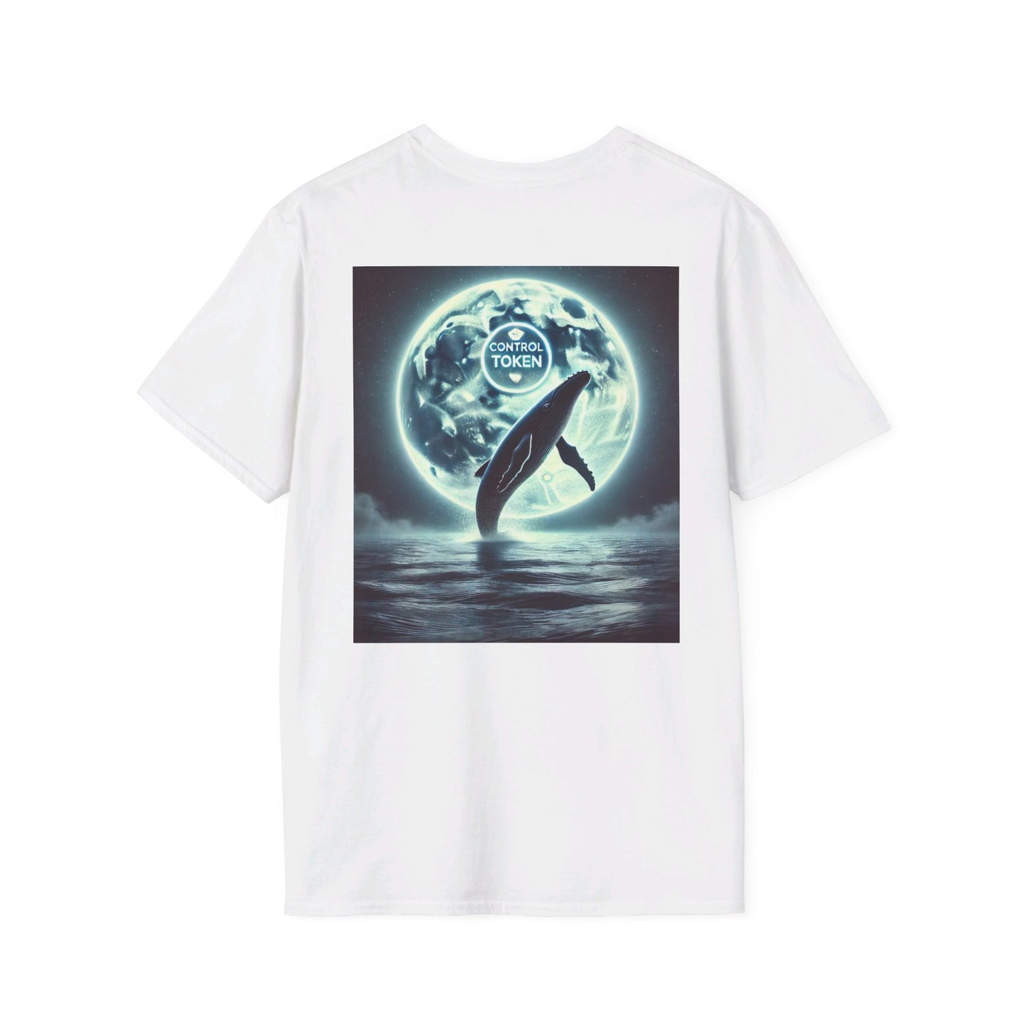 Control Token (Moon Whale back)Unisex Softstyle T-Shirt