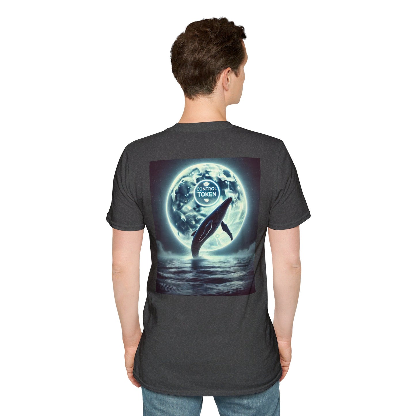 Control Token (Moon Whale back)Unisex Softstyle T-Shirt