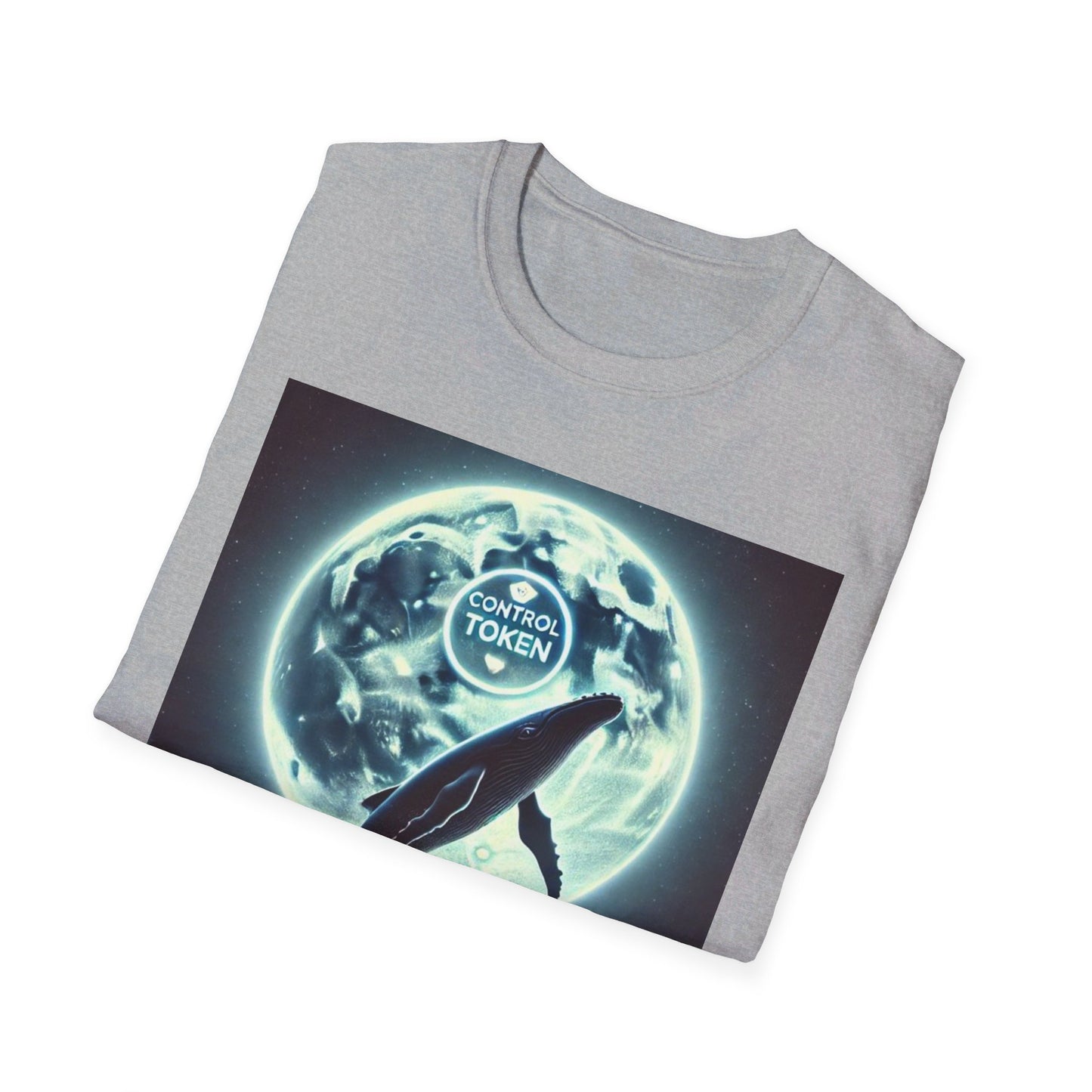 Control Token (Moon Whale front)Unisex Softstyle T-Shirt