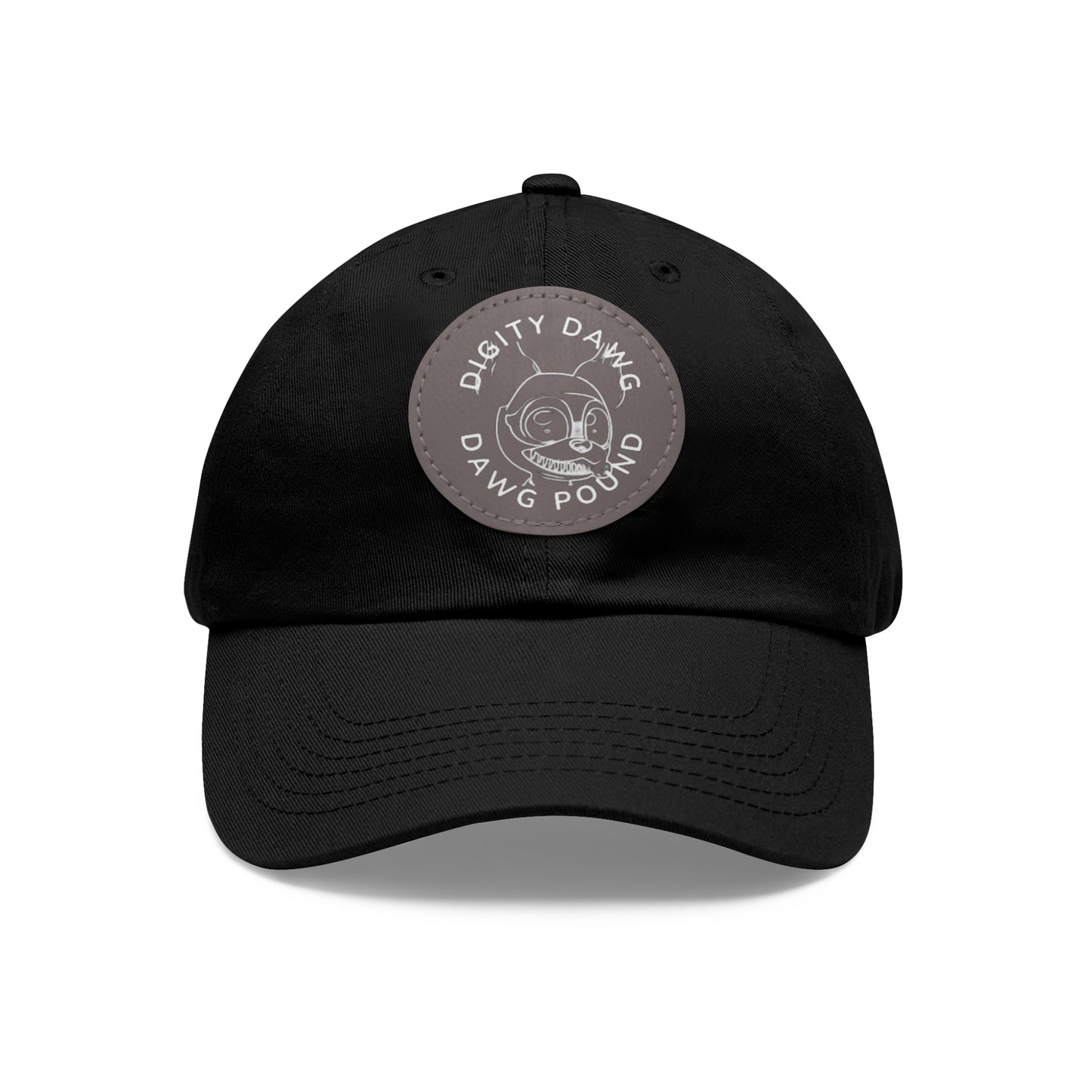 Digity Dawg Hat with Leather Patch (Round)