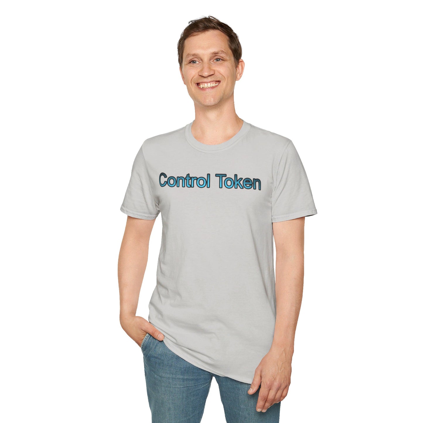 Control Token (Moon Whale back)Unisex Softstyle T-Shirt