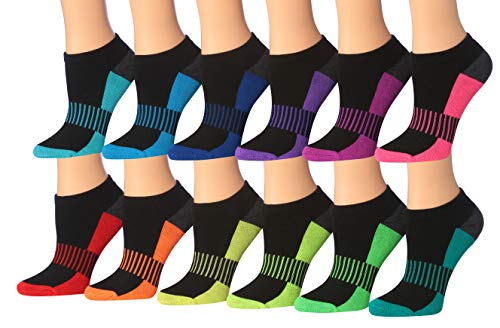 Tipi Toe Women's 12-Pairs Low Cut Athletic Sport Peformance Socks