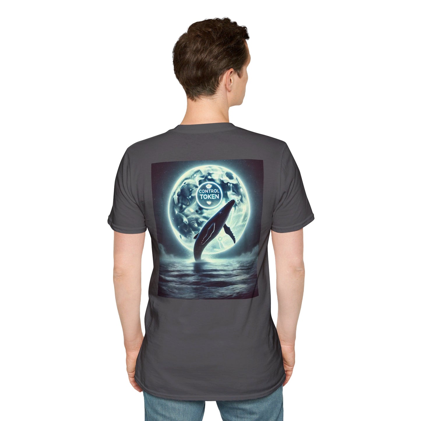 Control Token (Moon Whale back)Unisex Softstyle T-Shirt