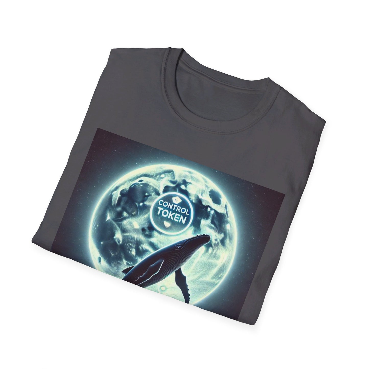 Control Token (Moon Whale front)Unisex Softstyle T-Shirt