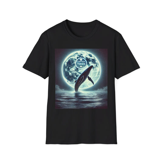 Control Token (Moon Whale front)Unisex Softstyle T-Shirt