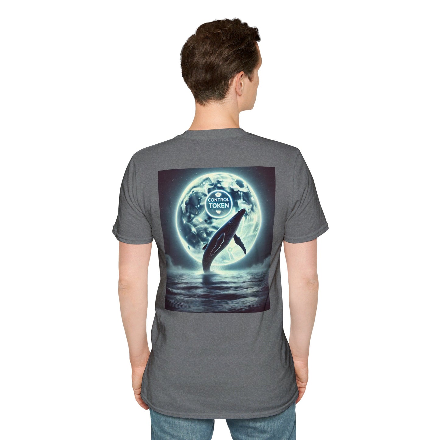 Control Token (Moon Whale back)Unisex Softstyle T-Shirt